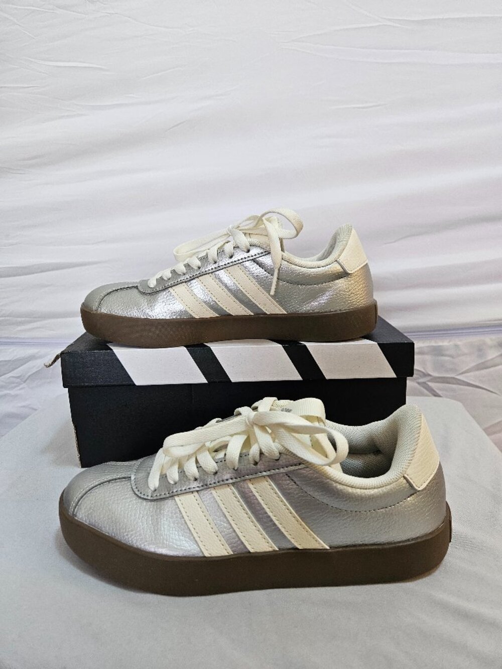 Silver Adidas Sneakers
